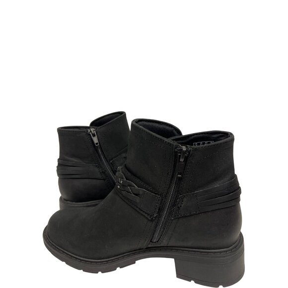 Clarks Hearth Kaylie Women's Leather Boots Ankle Black Braided Size 5.5 NEW - Picture 12 of 12